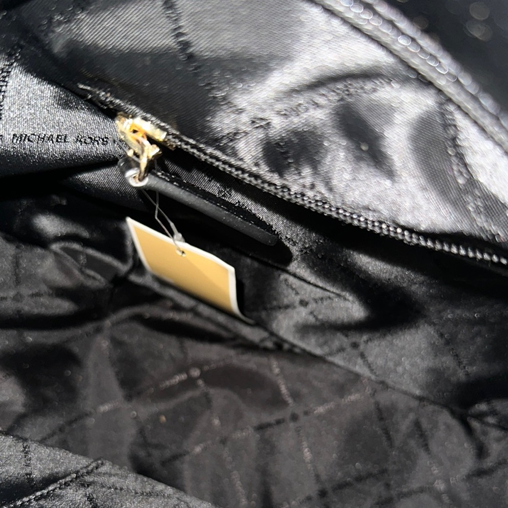 MICHAEL KORS BROOKE LARGE HOBO SHLDR LEATHER BLACK COLOR AND - Picture 12 of 16